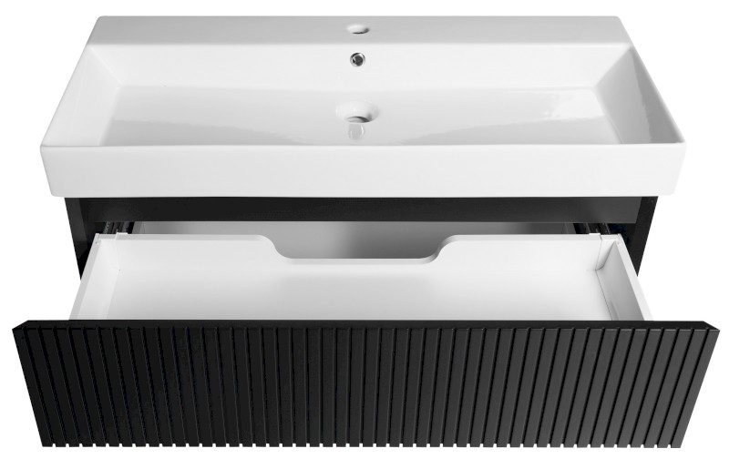 FILENA umyvadlová skříňka 95x51,5x43cm, černá mat strip FID1210BS