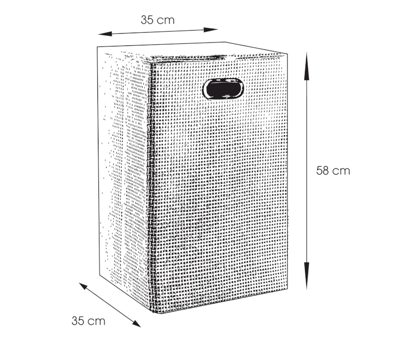 Koš na prádlo 35x58x35cm, hnědá LA3829