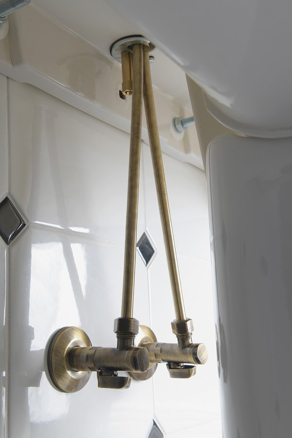 Pevná připojovací trubka 10mm-M10x1, 30 cm, bronz TUB36