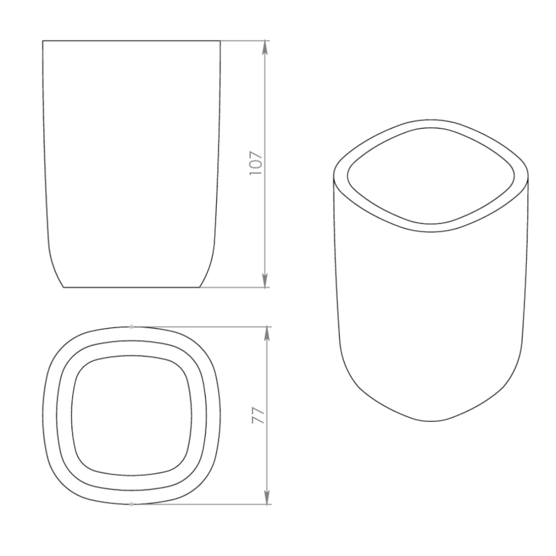 YLENIA sklenka na postavení, tortora YL9866