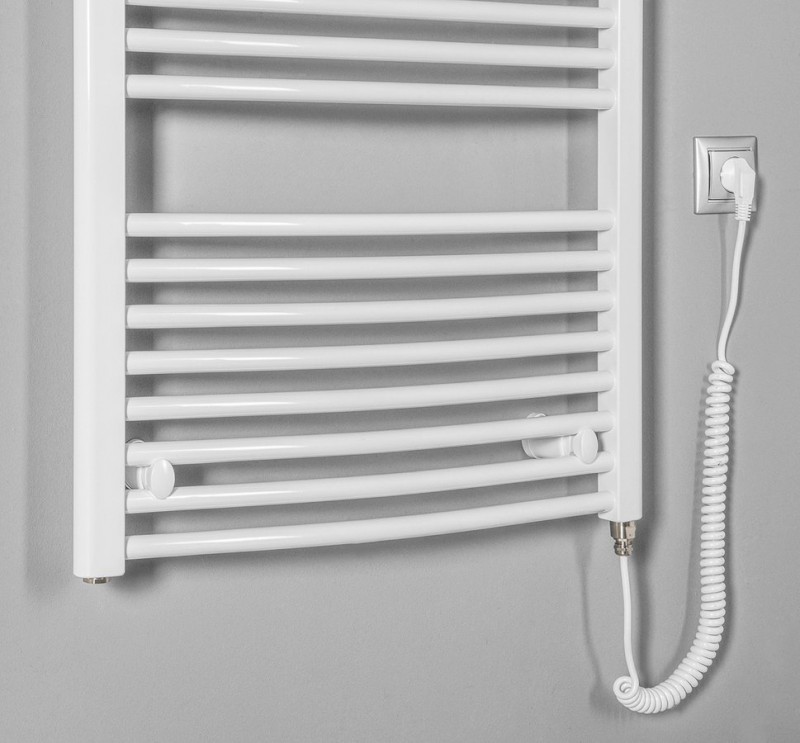 ORBIT-E elektrické otopné těleso oblé 450x960 mm, 300 W, bílá ILEO94T