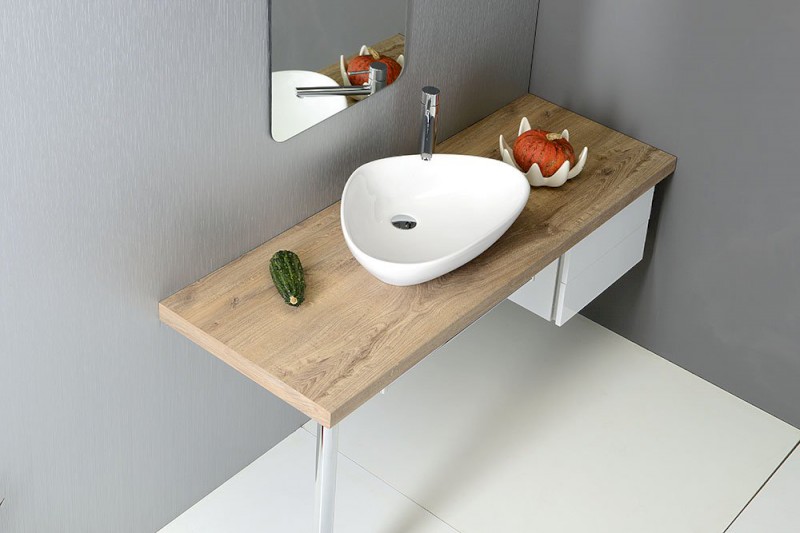 TERUEL keramické umyvadlo na desku 59x39cm, bílá BH7007