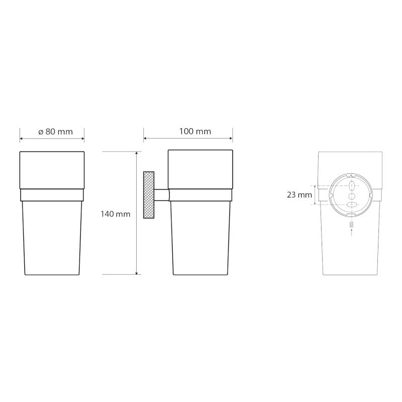 LARISSA sklenka, mléčné sklo, chrom WS004