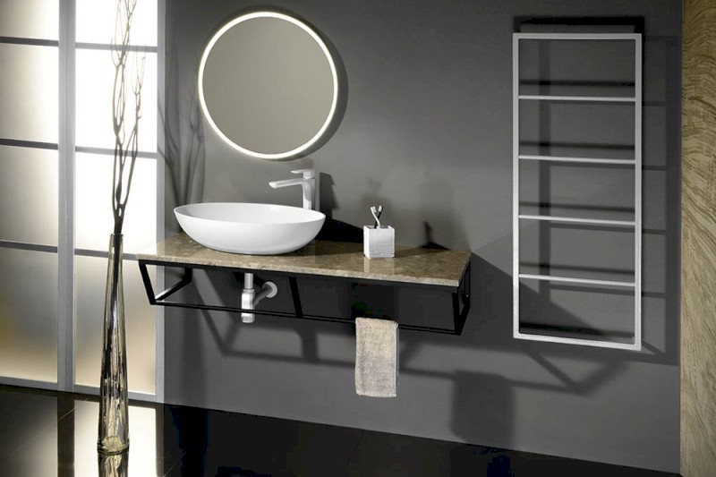 SKA nástěnný sušák ručníků 450x1150x100mm, bílá mat SKA511