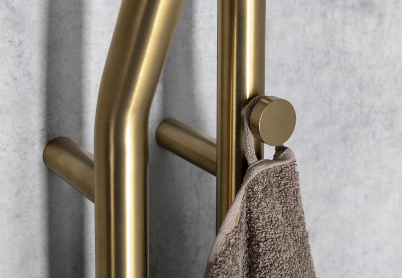 DUOPASSO elektrický sušák ručníků s časovačem, 122x1700mm, 45 W, zlato mat ER830