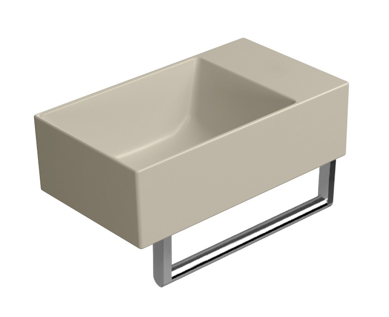 KUBE X keramické umývátko 40x23cm, bez otvoru, pravé/levé, creta mat 9484008