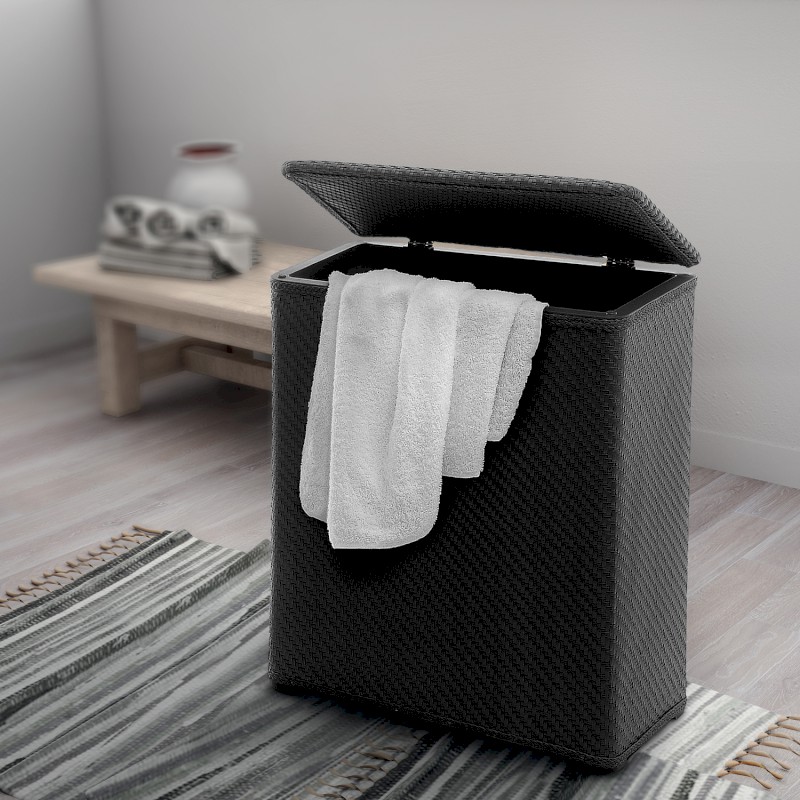 AMBROGIO koš na prádlo 50x55x28 cm, černá 203814