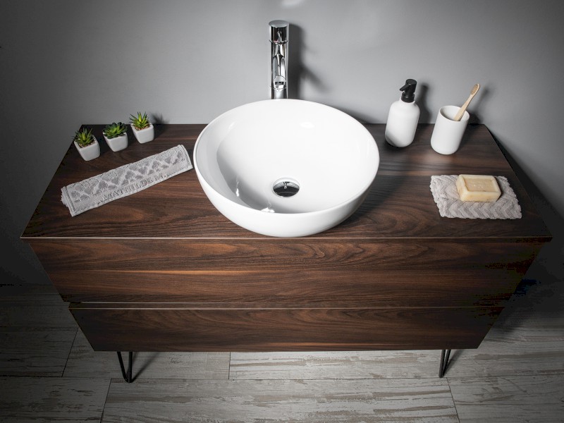 RONDANE keramické umyvadlo na desku Ø 41cm, bílá AR435